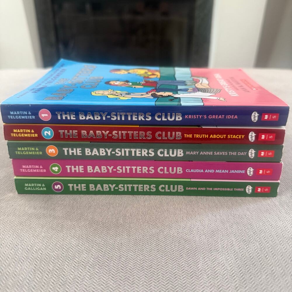 Baby-Sitters Club Graphic Novels Books 1-5 Raina Telgemeier Scholastic Lot